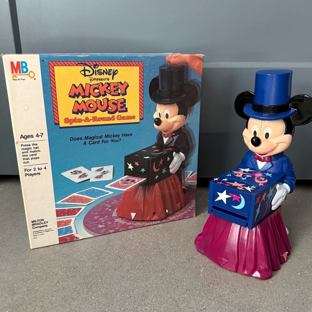Mickey Mouse Spin-A-Round game by Milton Bradley 1986 - COMPLETE